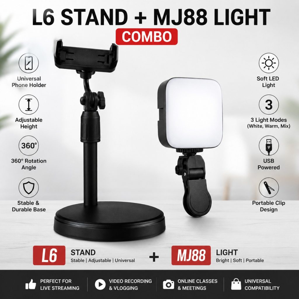 L6 Mobile Stand + MJ88 LED Fill Light Combo