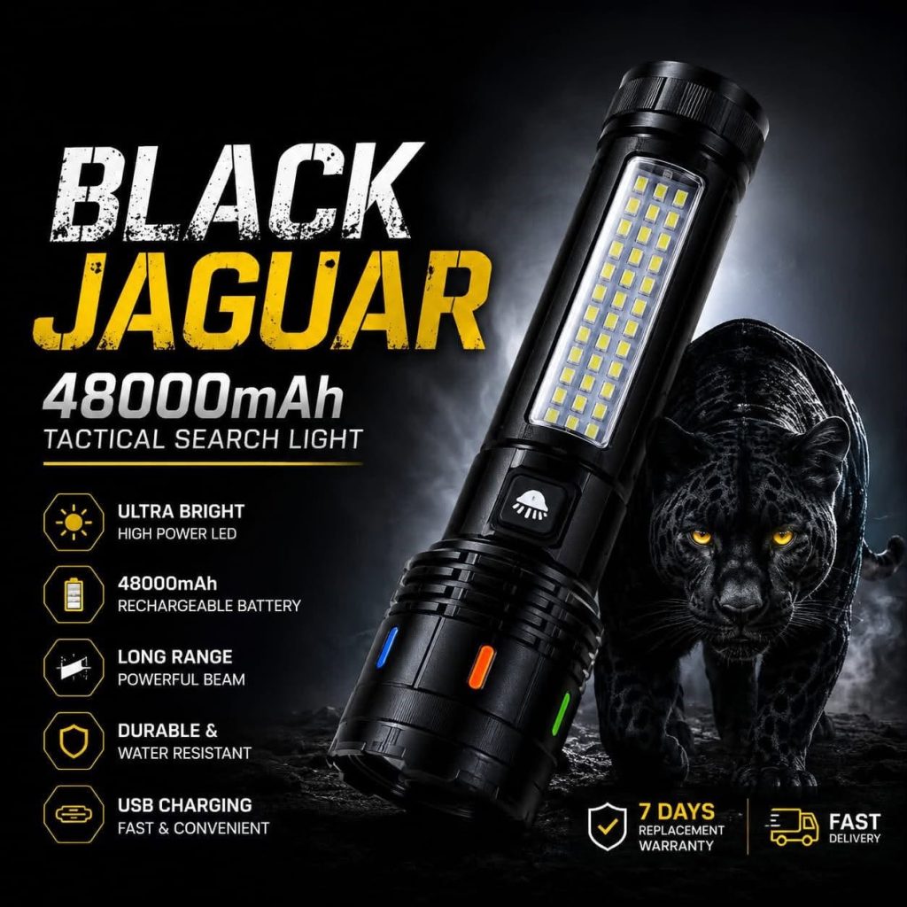 BLACK JAGUAR 48000mAh Tactical Search Light